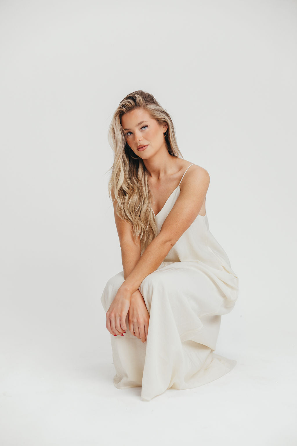 Deacon Basic Maxi Tank Dress in Ivory