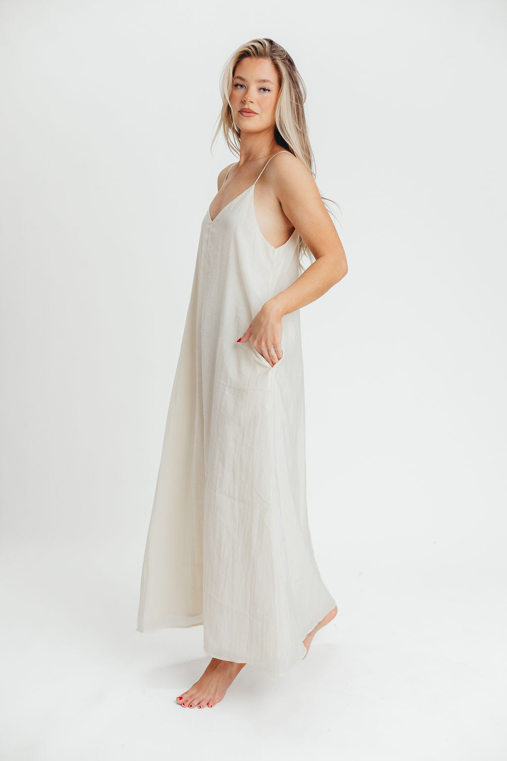 Deacon Basic Maxi Tank Dress in Ivory