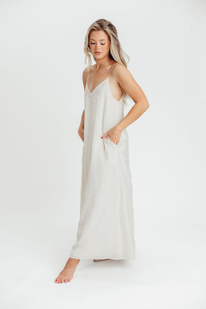 Deacon Basic Maxi Tank Dress in Ivory