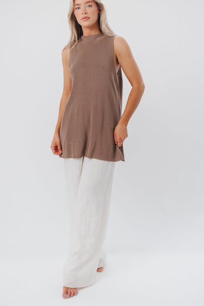 Nora Knit Tank in Taupe