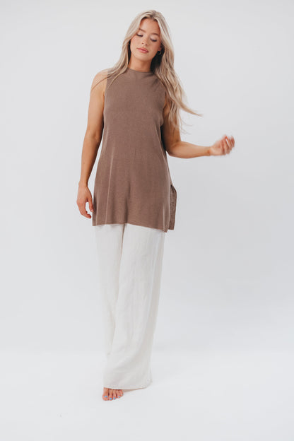 Nora Knit Tank in Taupe