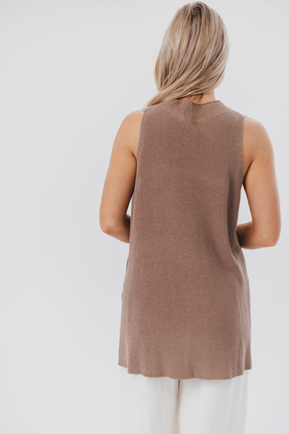 Nora Knit Tank in Taupe