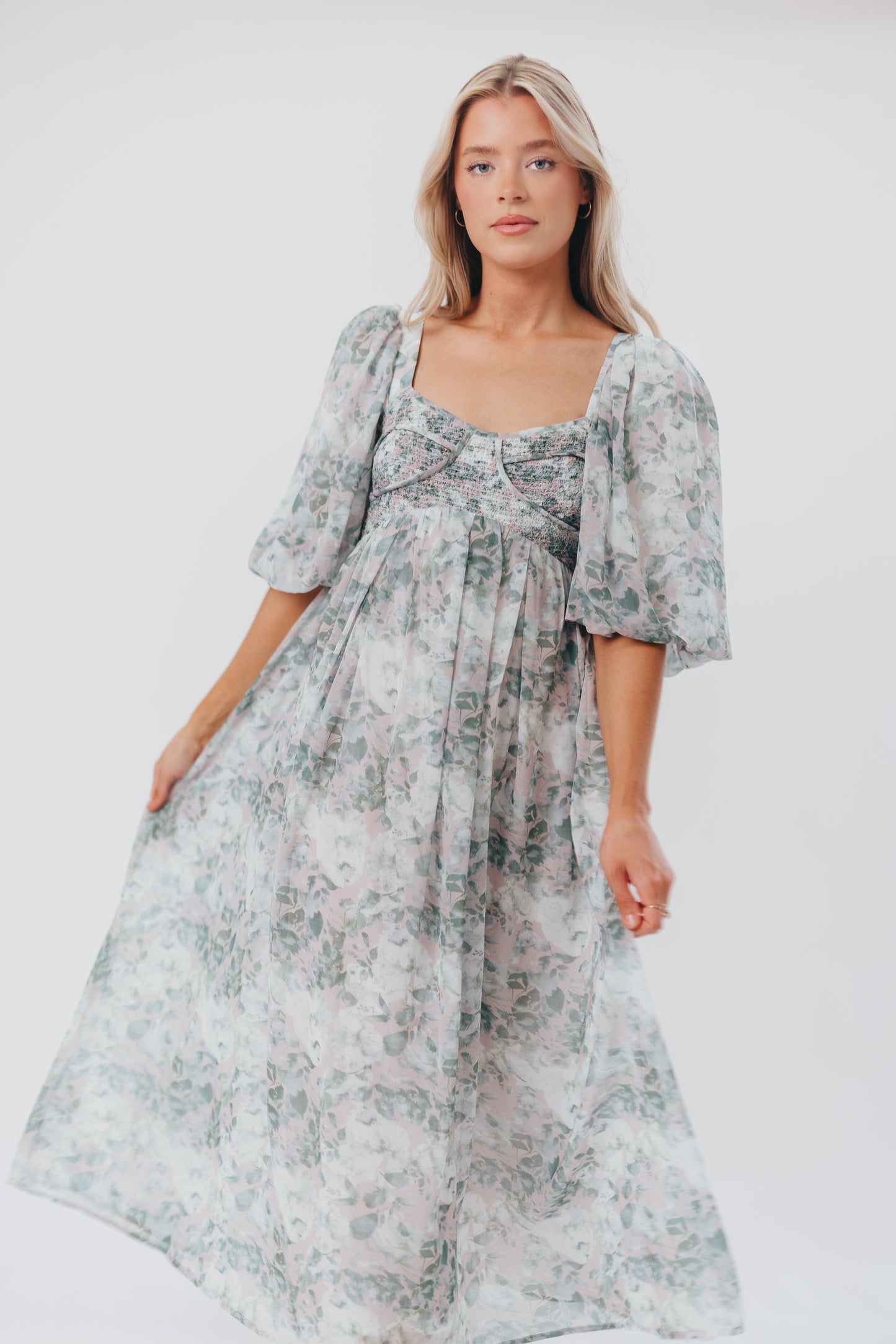 Harlow Maxi Dress in Forest - Bump Friendly (S-XL)