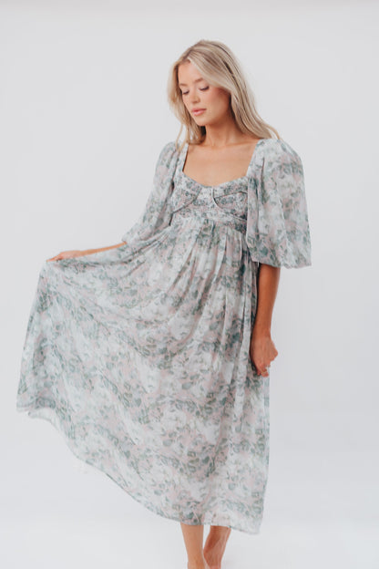 Harlow Maxi Dress in Forest - Bump Friendly (S-XL)