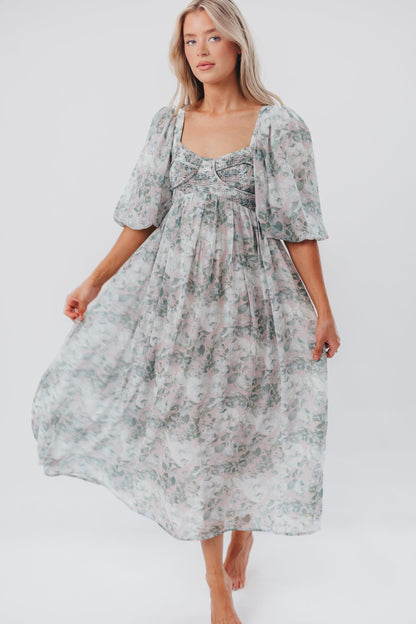 Harlow Maxi Dress in Forest - Bump Friendly (S-XL)