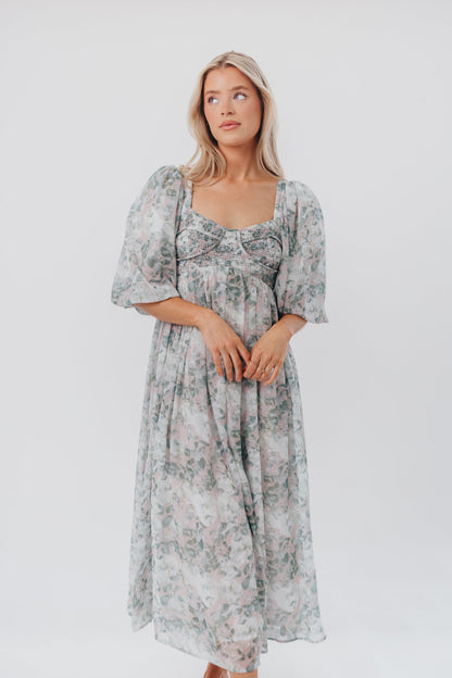 Harlow Maxi Dress in Forest - Bump Friendly (S-XL)