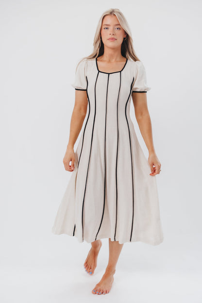 Andy Linen-Blend Maxi Dress in Natural