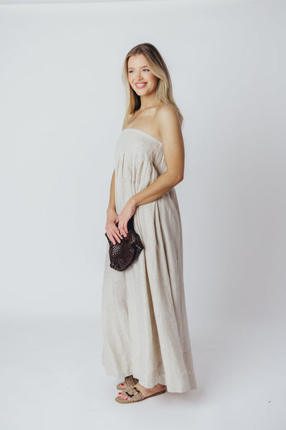 Zabina Maxi Dress in Linen - 100% Linen