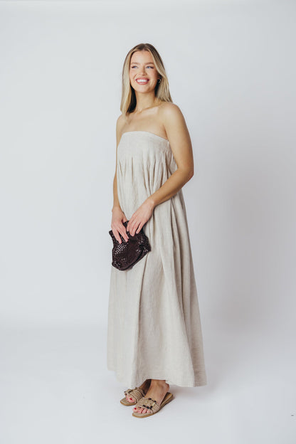 Zabina Maxi Dress in Linen - 100% Linen