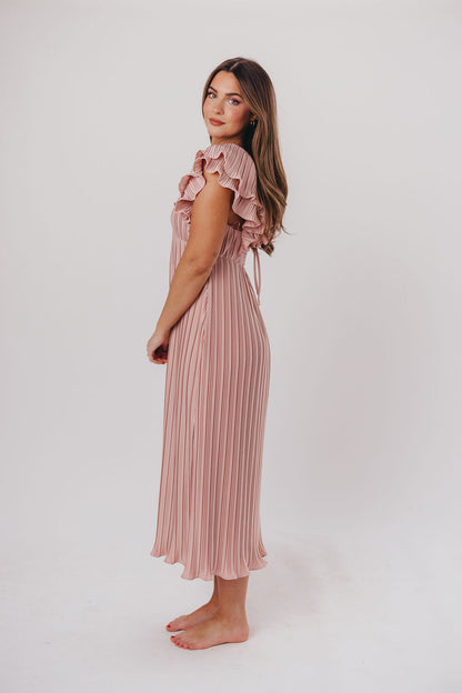 Lucky Charm Midi Dress in Tea Rose - Bump Friendly & Inclusive Sizing (S-3XL)