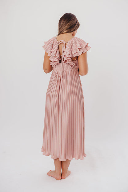 Lucky Charm Midi Dress in Tea Rose - Bump Friendly & Inclusive Sizing (S-3XL)