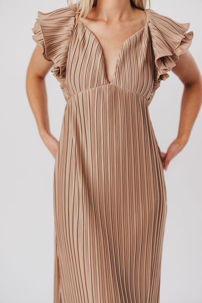 Lucky Charm Midi Dress in Mocha - Bump Friendly & Inclusive Sizing (S-3XL)