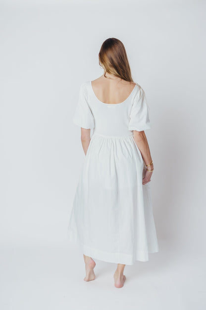 The Premium Alana Midi Dress in White