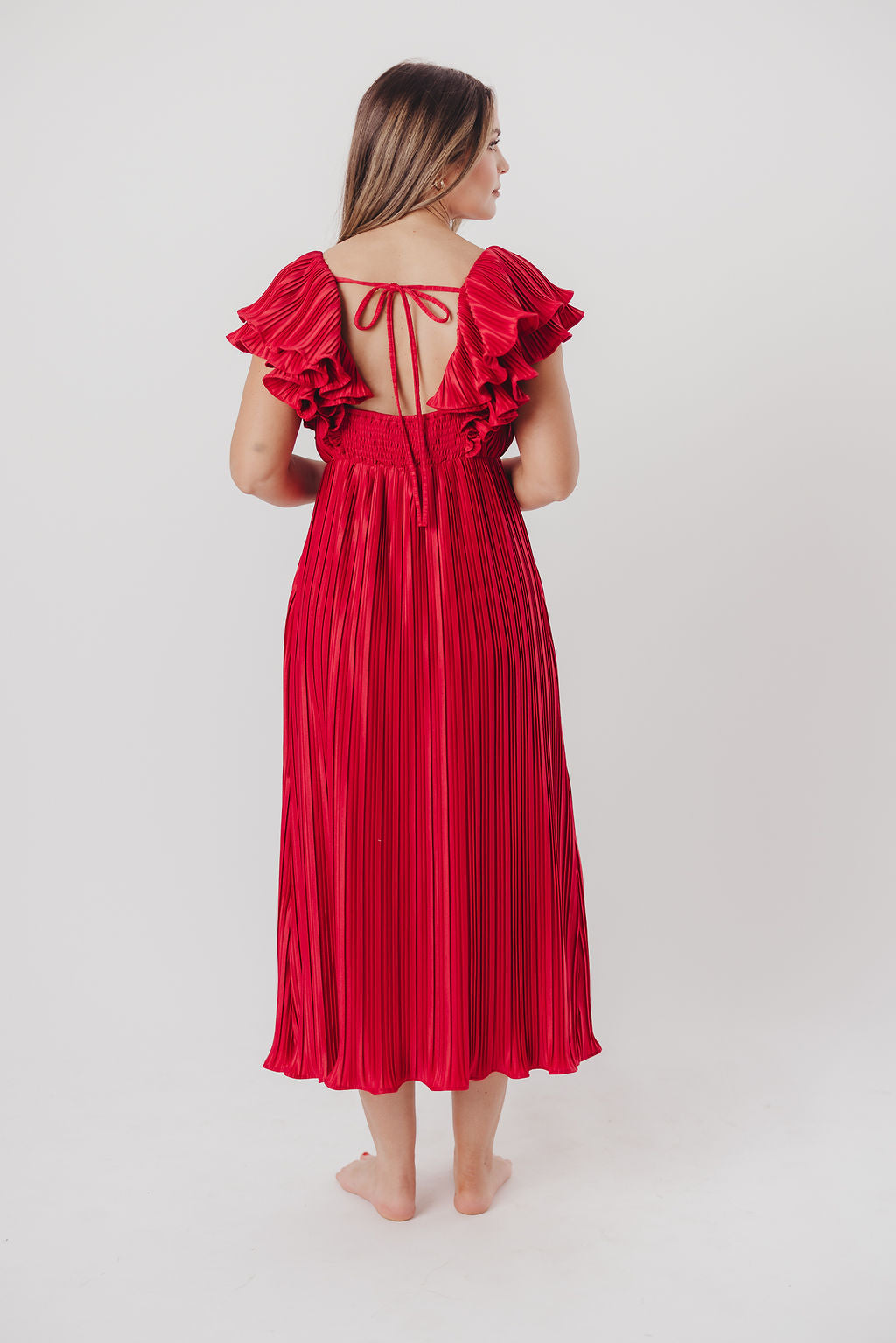 Lucky Charm Midi Dress in Red - Bump Friendly & Inclusive Sizing (S-3XL)