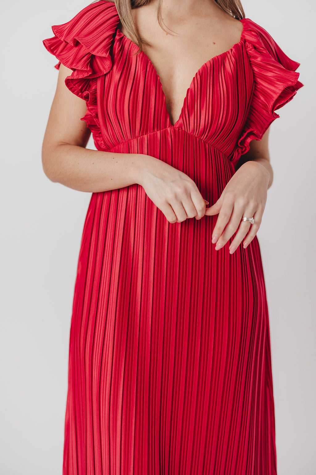 Lucky Charm Midi Dress in Red - Bump Friendly & Inclusive Sizing (S-3XL)