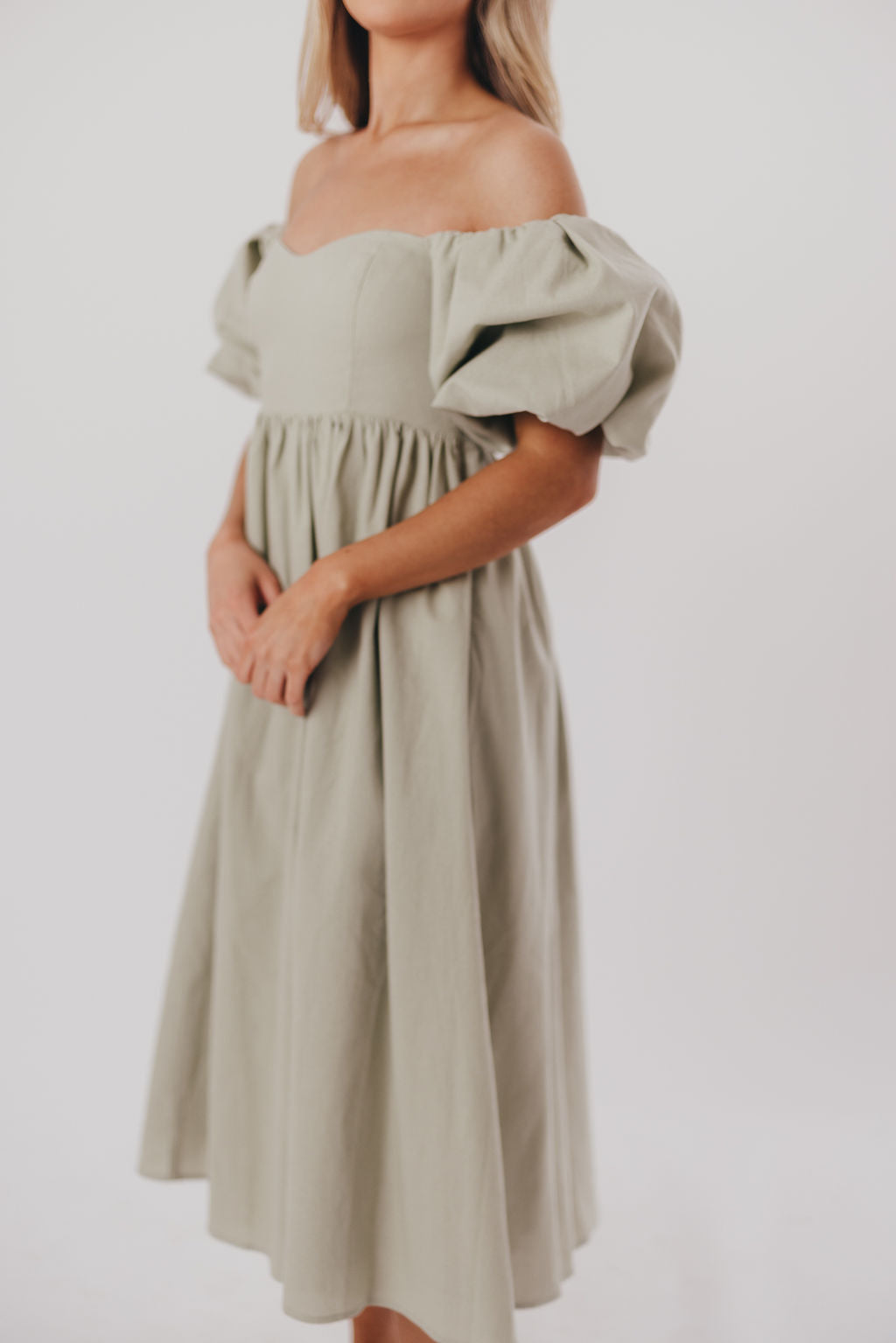 Hamilton Midi Dress in Olive - Bump Friendly (S-XL)