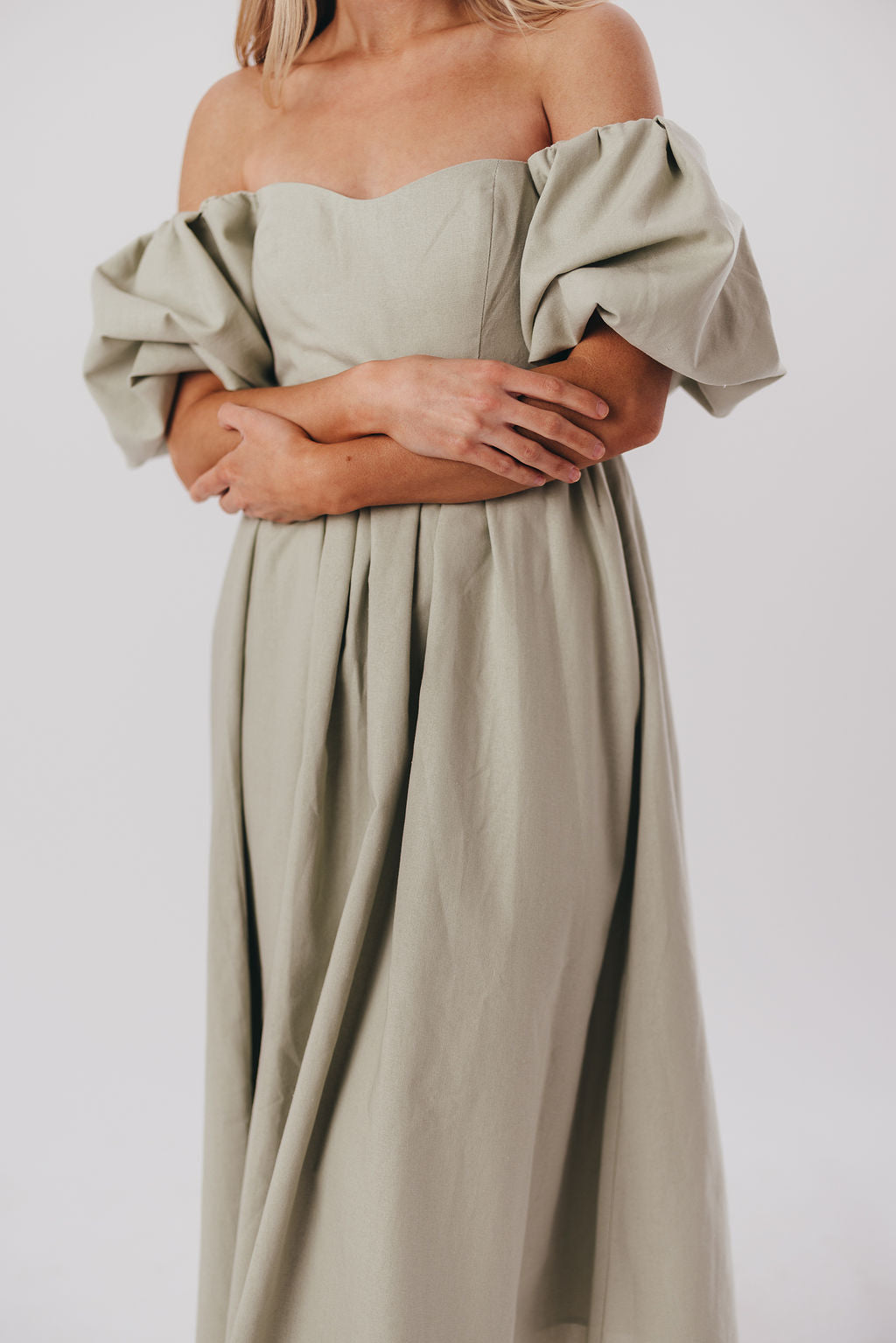 Hamilton Midi Dress in Olive - Bump Friendly (S-XL)