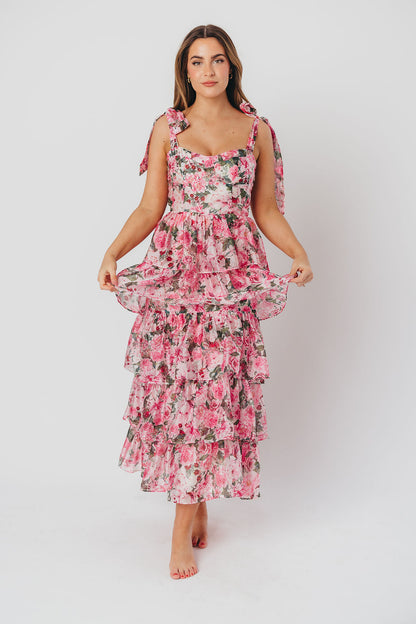 Maddie Midi Dress in Pink