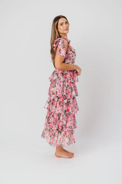 Maddie Midi Dress in Pink