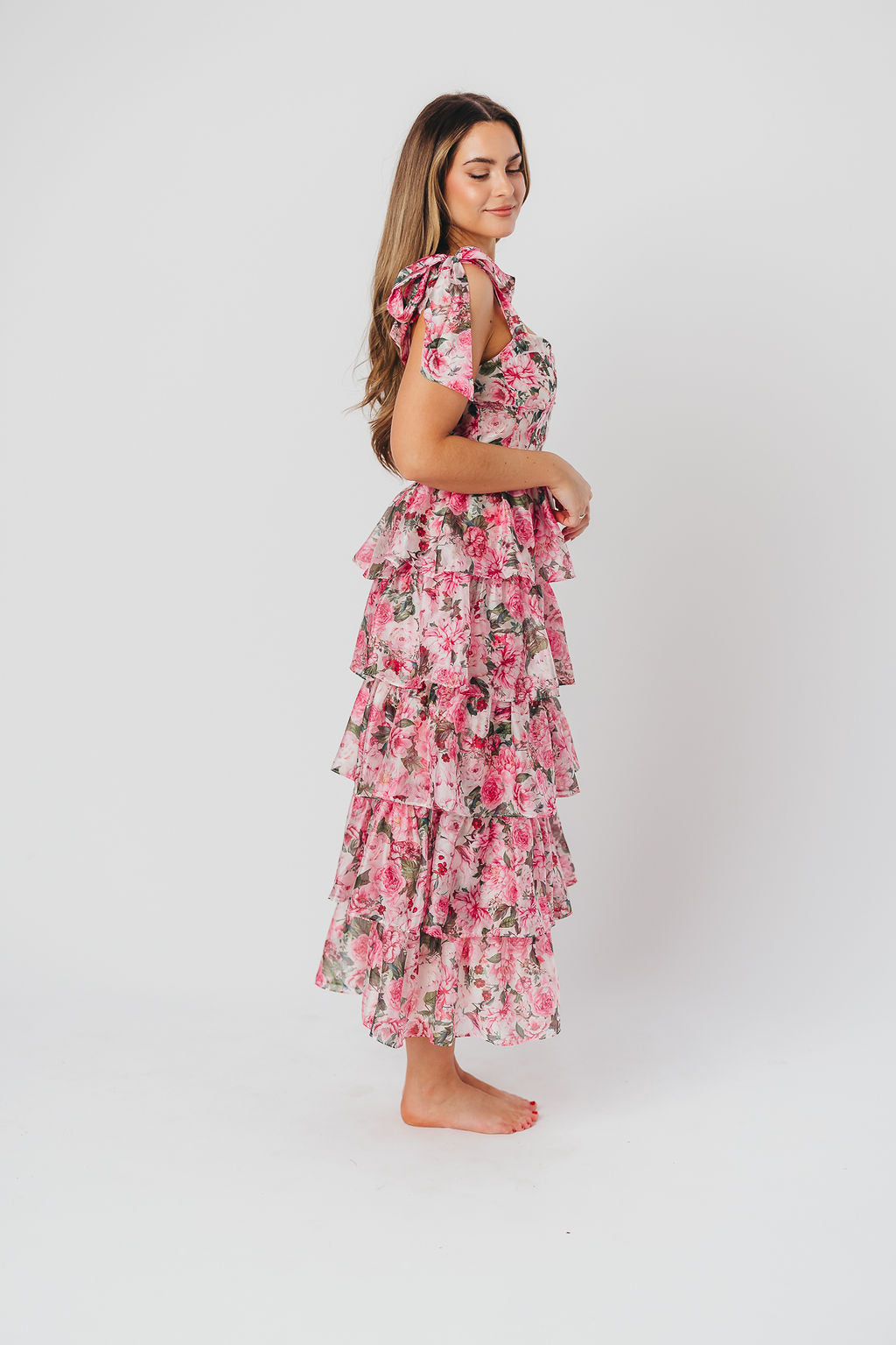 Maddie Midi Dress in Pink