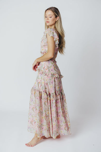 ASTR Millie Maxi Dress in Pink Floral