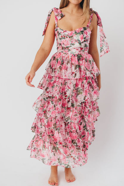 Maddie Midi Dress in Pink