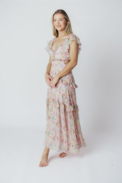 ASTR Millie Maxi Dress in Pink Floral