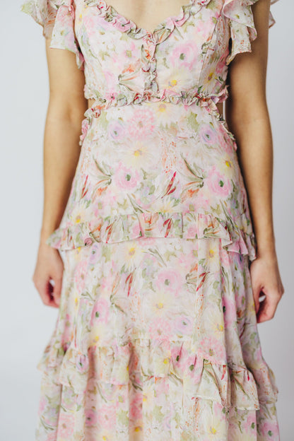 ASTR Millie Maxi Dress in Pink Floral