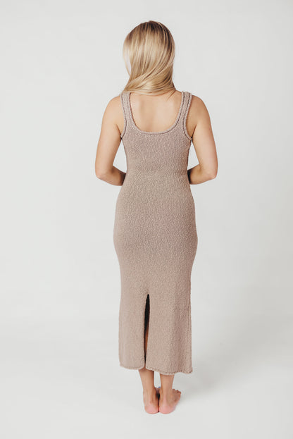 Jaya Cotton Knit Midi Dress in Grey