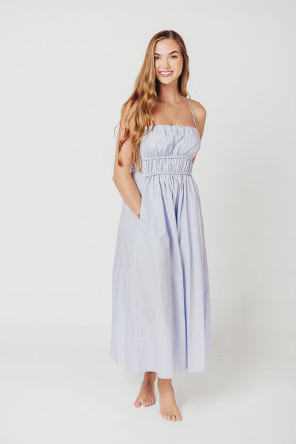 The Alice Midi Dress in Light Blue