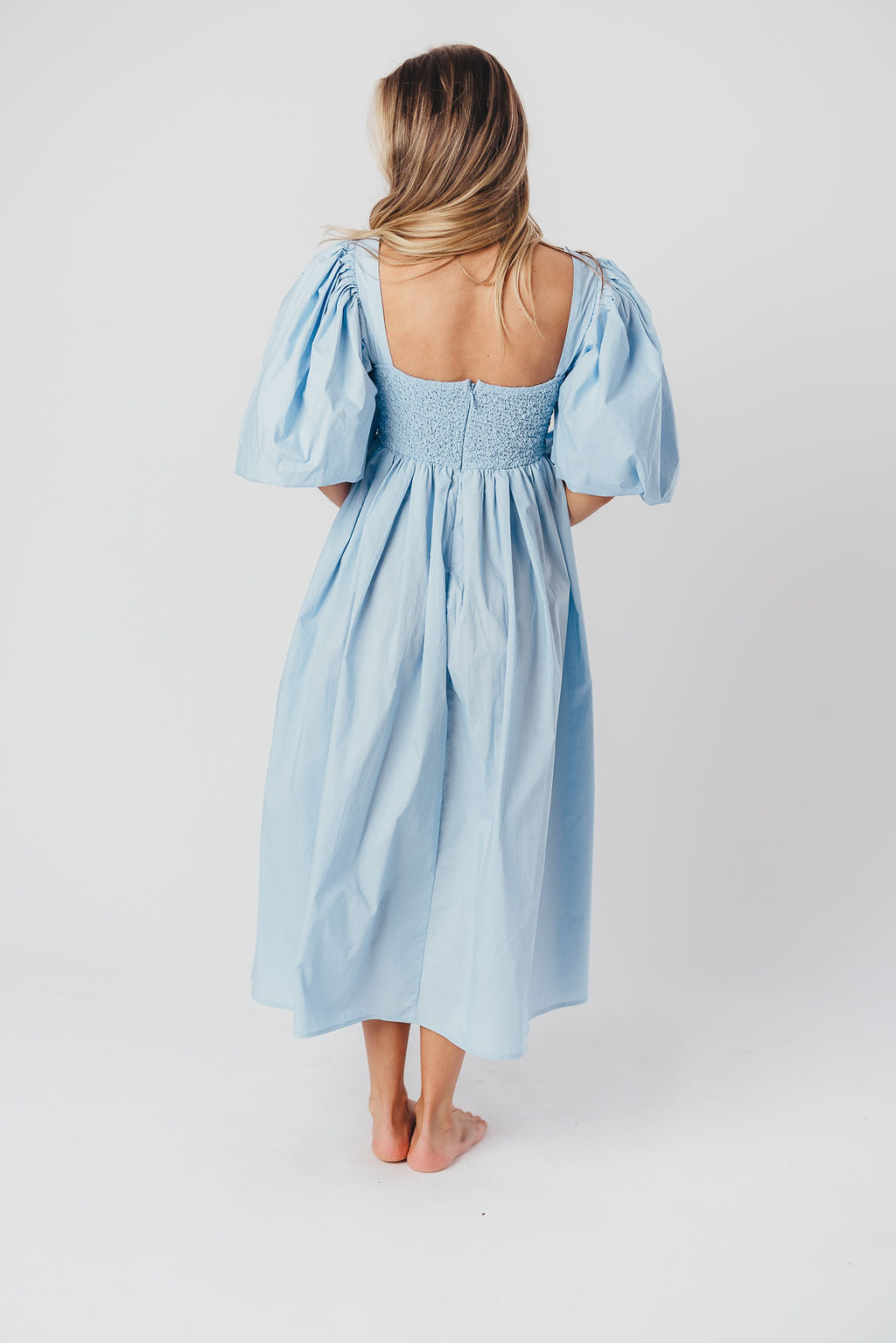 Harlow Maxi Dress in Blue - Bump Friendly