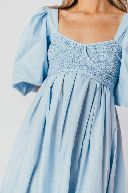 Harlow Maxi Dress in Blue - Bump Friendly