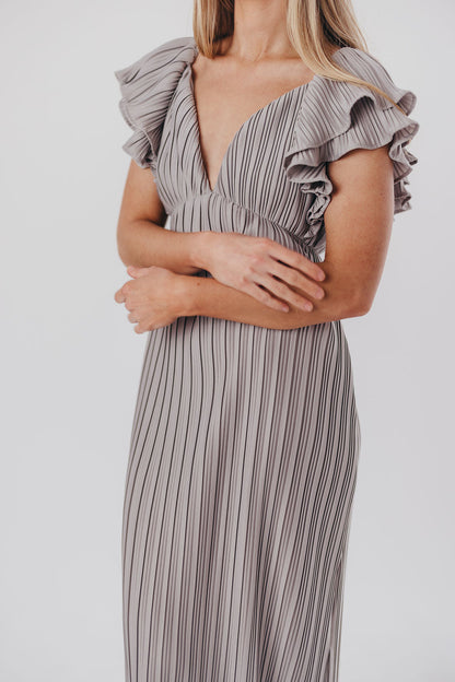 Lucky Charm Midi Dress in Grey - Bump Friendly & Inclusive Sizing (S-3XL)