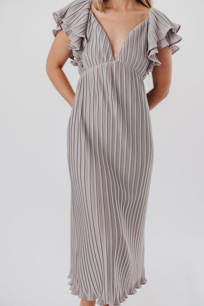 Lucky Charm Midi Dress in Grey - Bump Friendly & Inclusive Sizing (S-3XL)