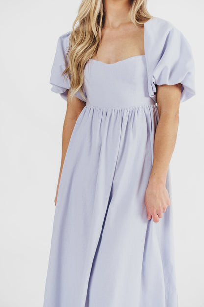 Hamilton Midi Dress in Light Blue - Bump Friendly & Inclusive Sizing (S-3XL)