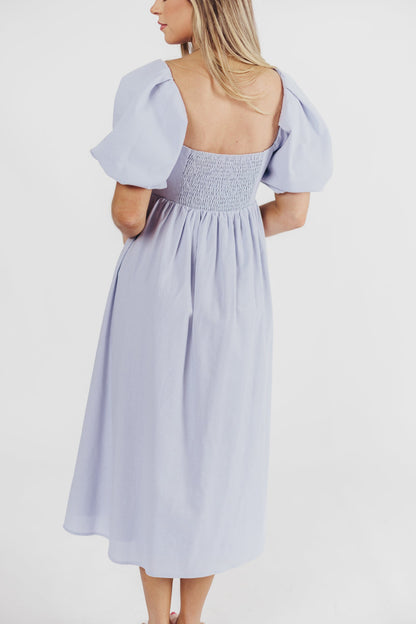 Hamilton Midi Dress in Light Blue - Bump Friendly & Inclusive Sizing (S-3XL)