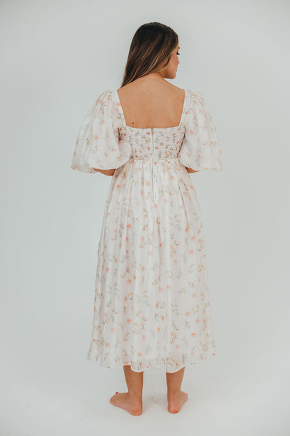 Harlow Maxi Dress in Tiny Pink Floral - Bump Friendly & Inclusive Sizing (S-3XL)