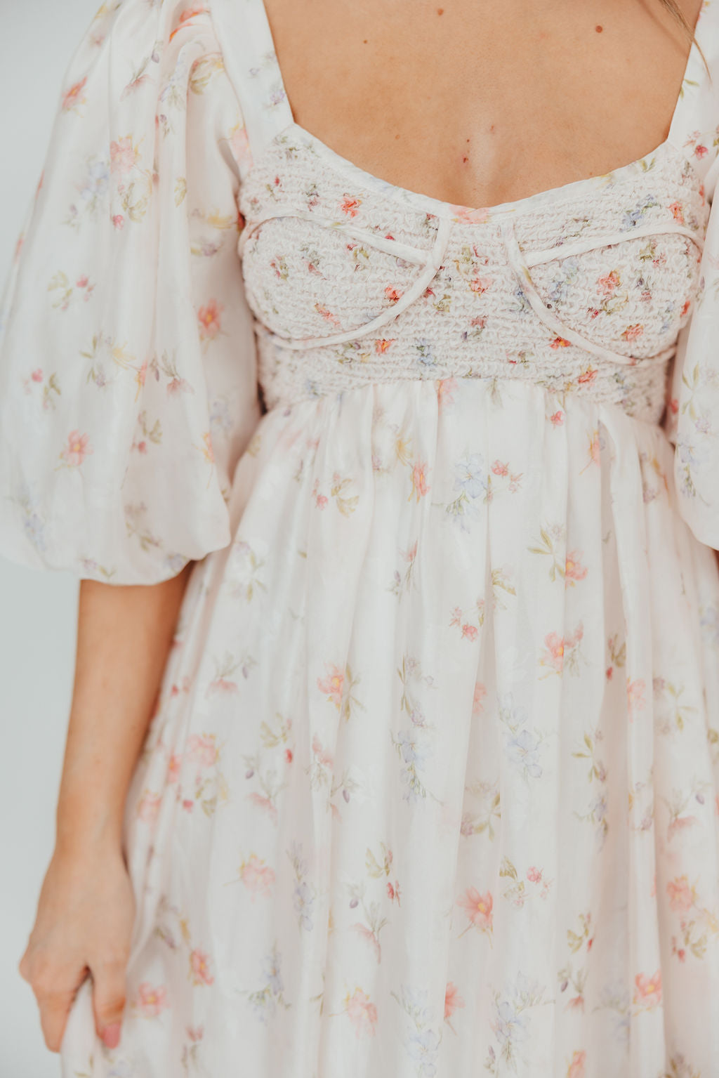 Harlow Maxi Dress in Tiny Pink Floral - Bump Friendly & Inclusive Sizing (S-3XL)