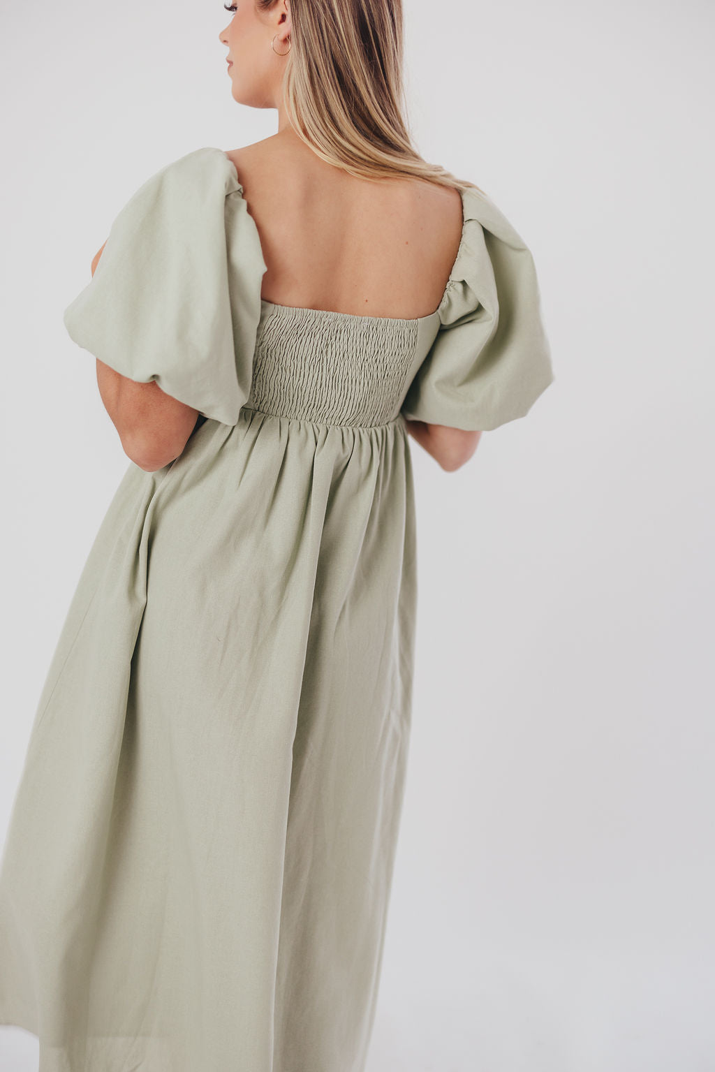 Hamilton Midi Dress in Olive - Bump Friendly (S-XL)