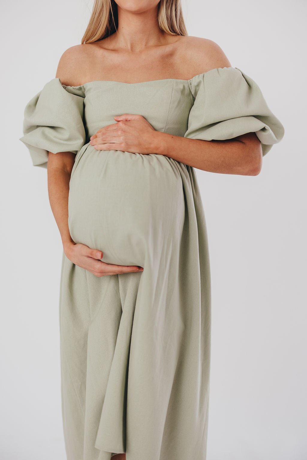 Hamilton Midi Dress in Olive - Bump Friendly (S-XL)