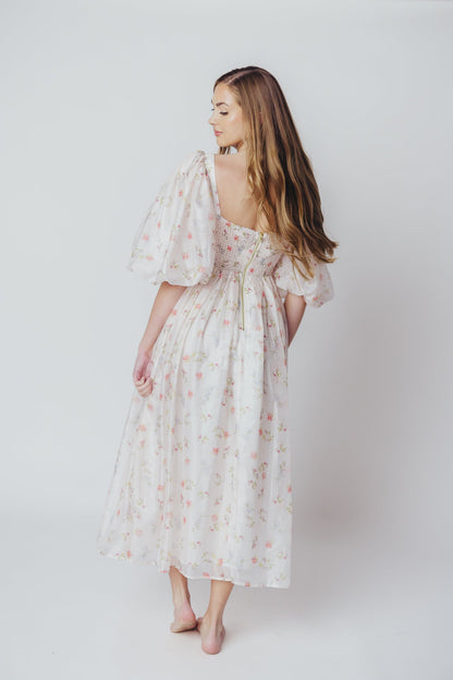 Harlow Maxi Dress in Tiny Pink Floral - Bump Friendly & Inclusive Sizing (S-3XL)