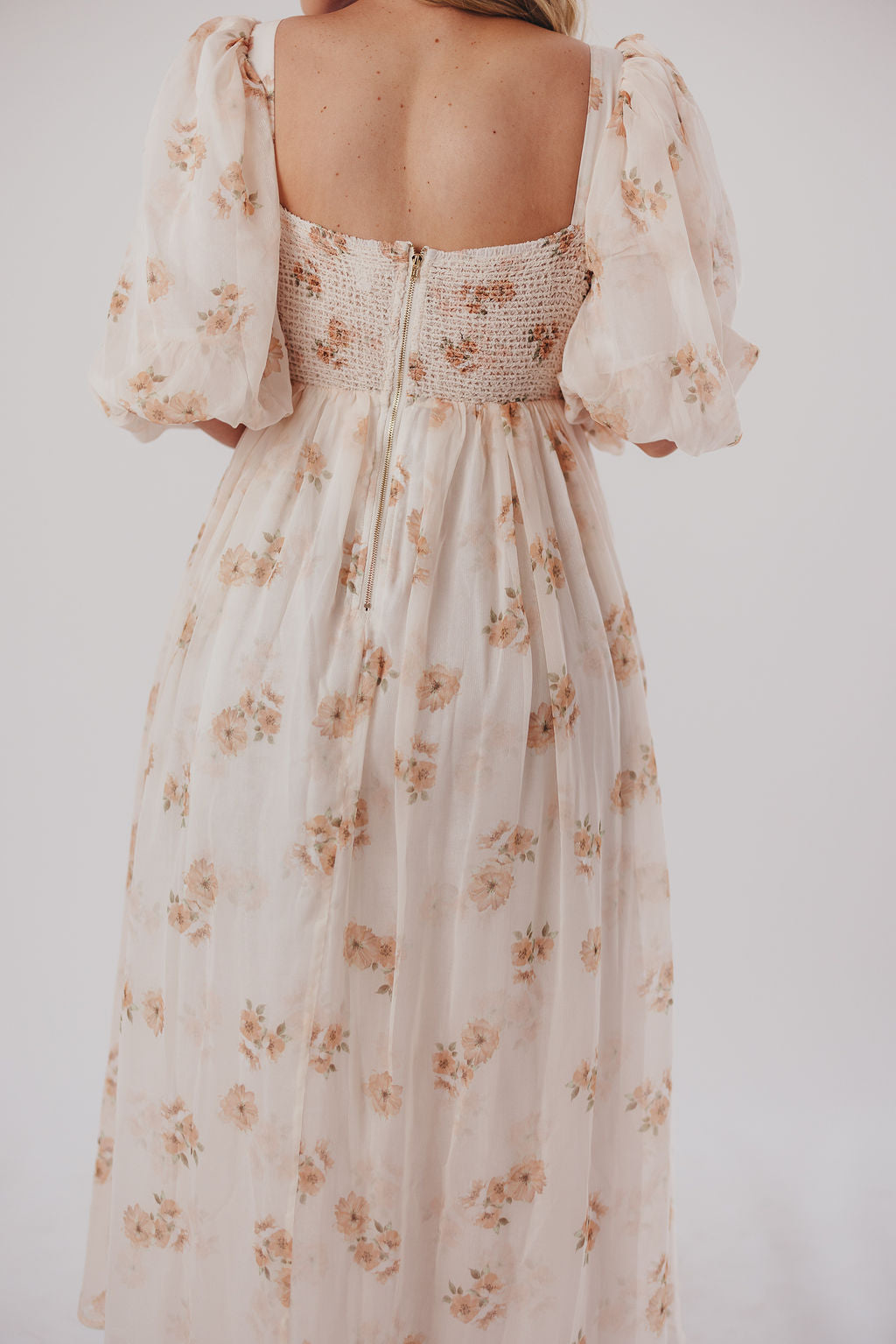 Harlow Maxi Dress in Taupe Floral - Bump Friendly & Inclusive Sizing (S-3XL)