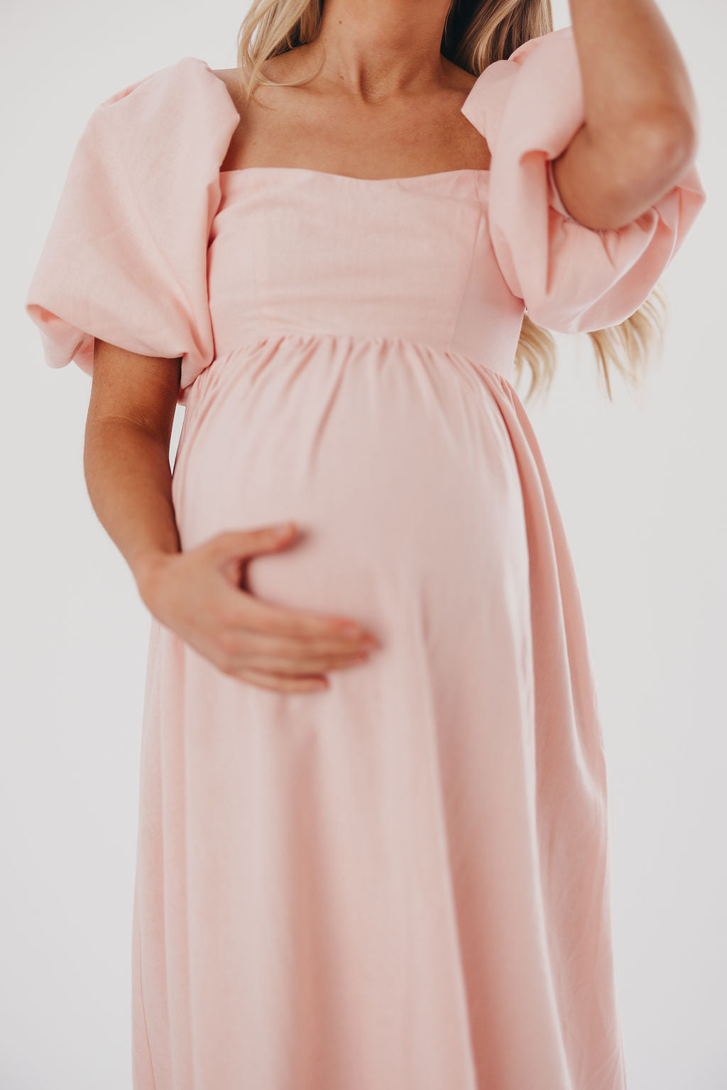 Hamilton Midi Dress in Pink - Bump Friendly (S-XL)