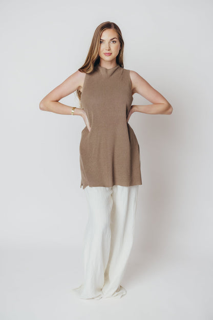 Nora Knit Tank in Taupe