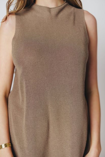 Nora Knit Tank in Taupe