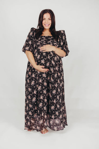 Melody Maxi Dress in Black - Bump Friendly & Inclusive Sizing (S-3XL)