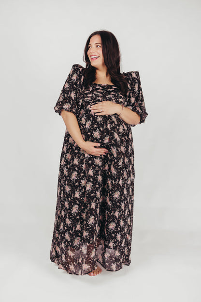 Melody Maxi Dress in Black - Bump Friendly & Inclusive Sizing (S-3XL)