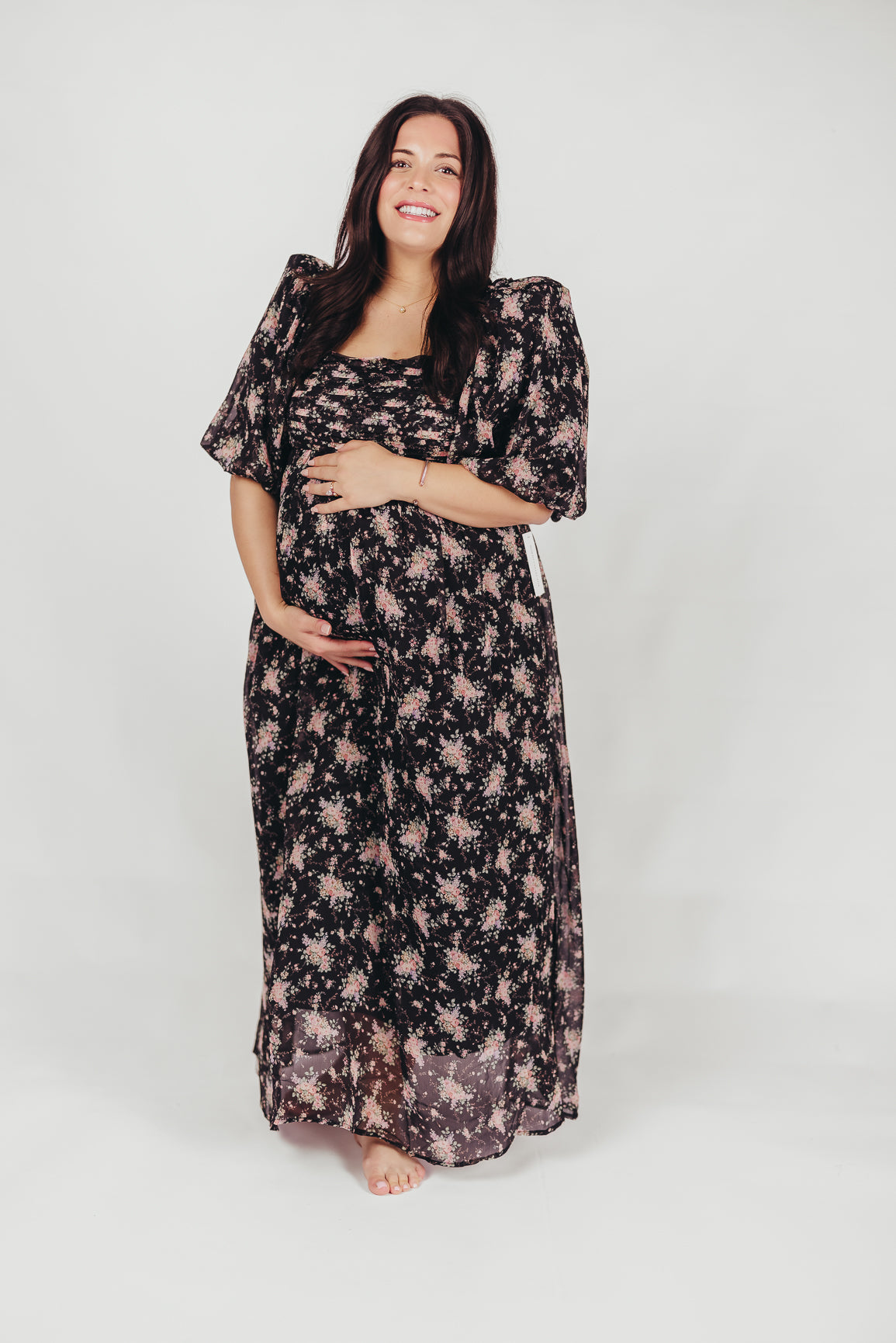 Melody Maxi Dress in Black - Bump Friendly & Inclusive Sizing (S-3XL)