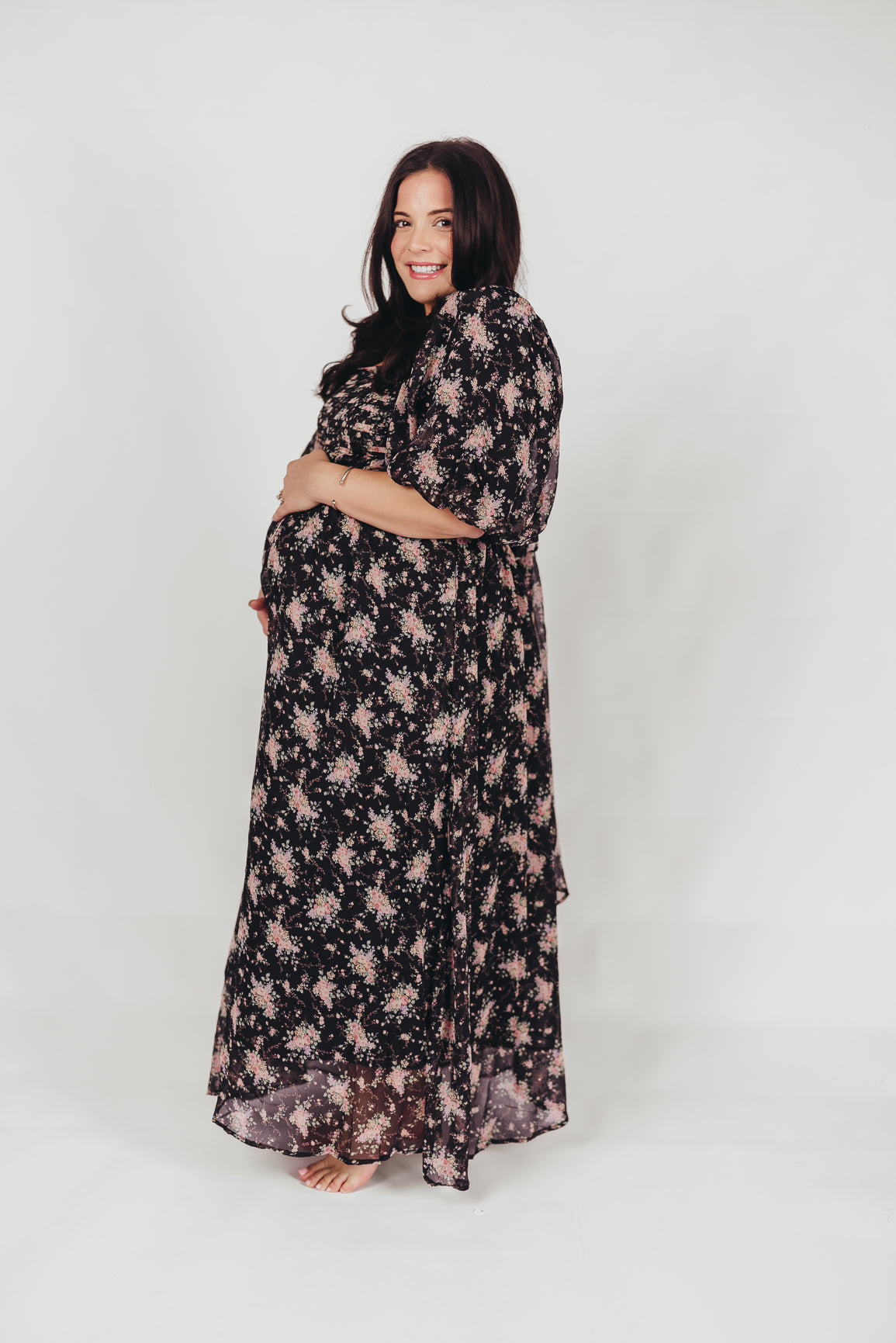 Melody Maxi Dress in Black - Bump Friendly & Inclusive Sizing (S-3XL)