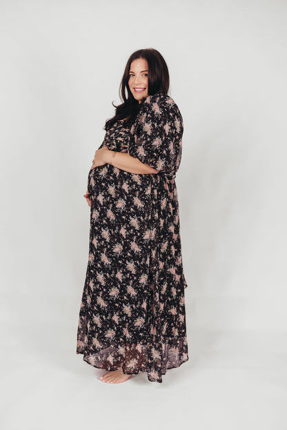 Melody Maxi Dress in Black - Bump Friendly & Inclusive Sizing (S-3XL)